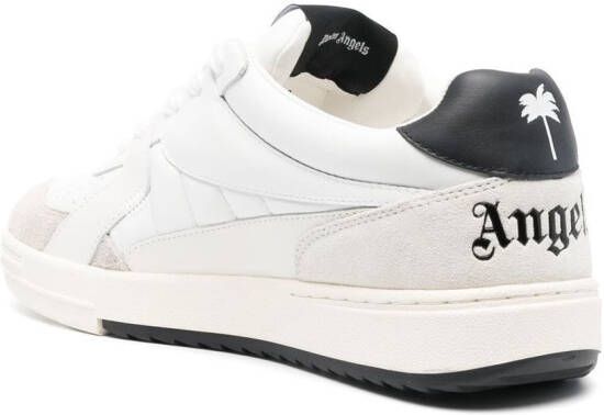 Palm Angels University leather sneakers White