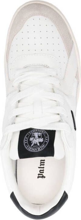 Palm Angels University leather sneakers White