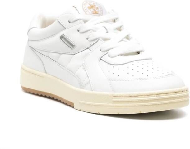 Palm Angels University quilted leather sneakers 0101 BIANCO