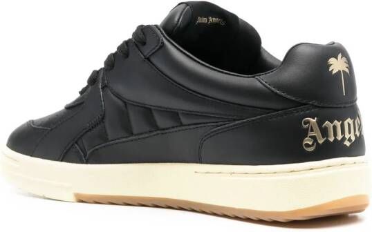 Palm Angels University quilted leather sneakers Black
