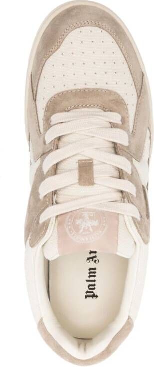 Palm Angels University suede sneakers White