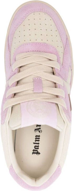 Palm Angels University suede sneakers White