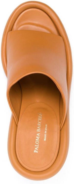 Paloma Barceló 110mm leather open-toe sandals Yellow