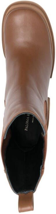 Paloma Barceló 120mm block-heeled ankle boots Brown