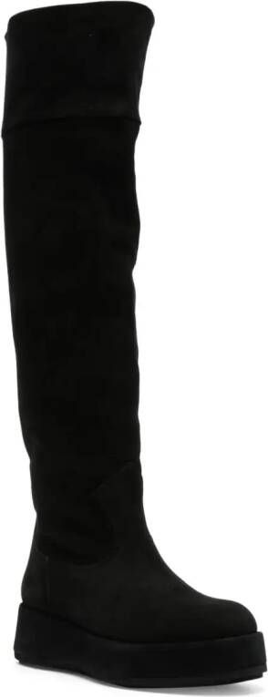 Paloma Barceló 50mm knee-high suede boots Black