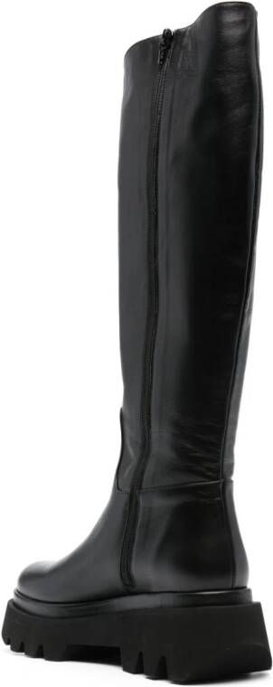 Paloma Barceló 60mm knee-high leather boots Black