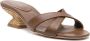 Paloma Barceló 60mm open-toe leather mules Brown - Thumbnail 2