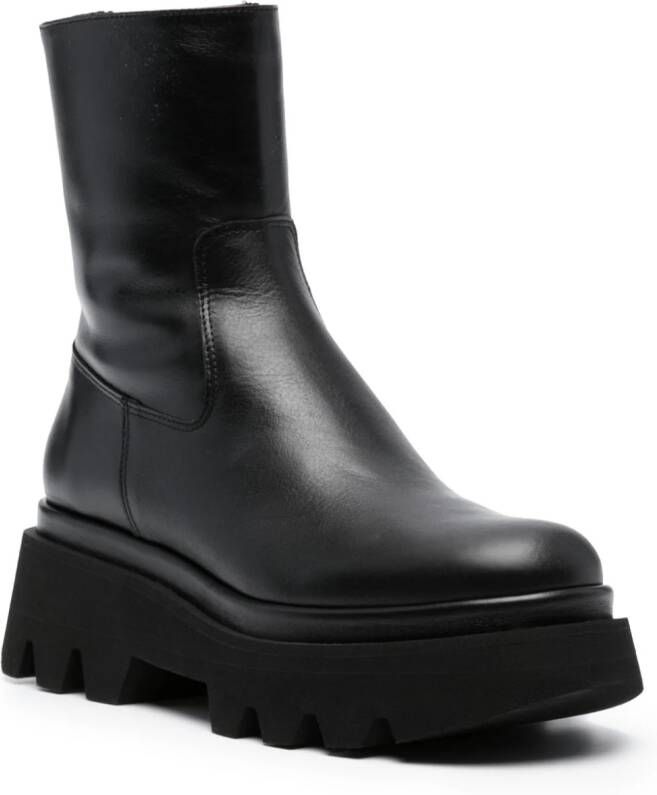 Paloma Barceló 65mm leather ankle boots Black