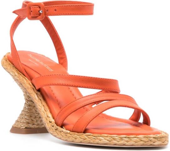 Paloma Barceló 90mm heeled leather sandals Orange