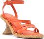 Paloma Barceló 90mm heeled leather sandals Orange - Thumbnail 2