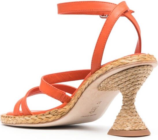 Paloma Barceló 90mm heeled leather sandals Orange