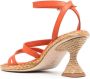 Paloma Barceló 90mm heeled leather sandals Orange - Thumbnail 3