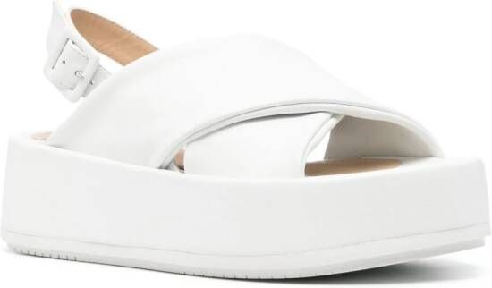 Paloma Barceló Basima leather platform sandals White