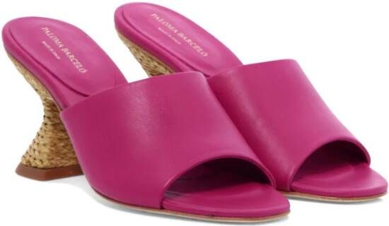 Paloma Barceló Brigite leather mules Pink