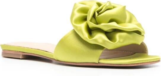 Paloma Barceló Calipso floral-appliqué sandals Green