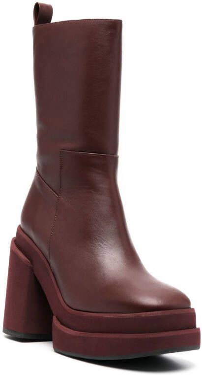 Paloma Barceló chunky-heel ankle boots Red
