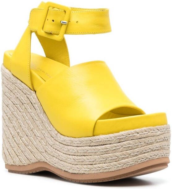 Paloma Barceló Clama jute-wedge sandals Yellow