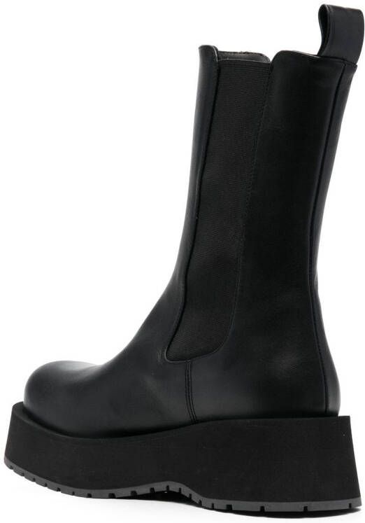 Paloma Barceló elasticated-panel ankle boots Black