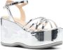 Paloma Barceló Ibbie 85mm wedge sandals Silver - Thumbnail 2