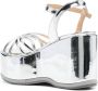 Paloma Barceló Ibbie 85mm wedge sandals Silver - Thumbnail 3