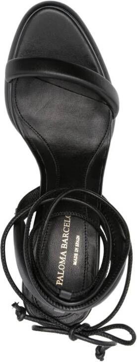 Paloma Barceló Iris 115mm leather sandals Black