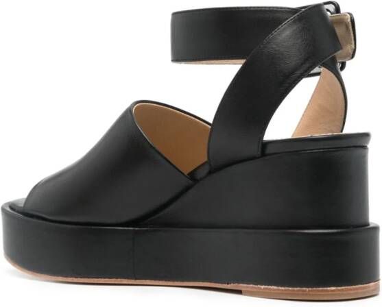 Paloma Barceló Luna 75mm leather platform sandals Black