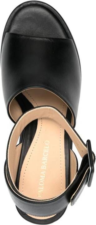Paloma Barceló Luna 75mm leather platform sandals Black