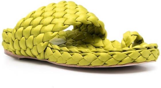 Paloma Barceló Malka braided sandals Green