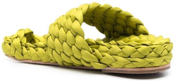 Paloma Barceló Malka braided sandals Green