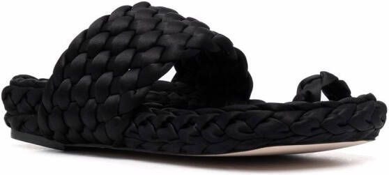 Paloma Barceló Moad interwoven sandals Black