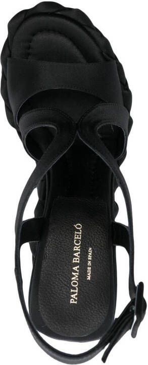 Paloma Barceló Ona braided wedge sandals Black