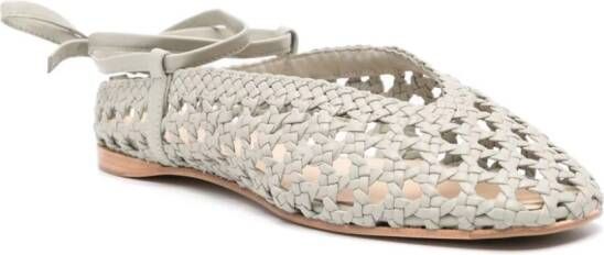 Paloma Barceló Palmira leather slippers Grey