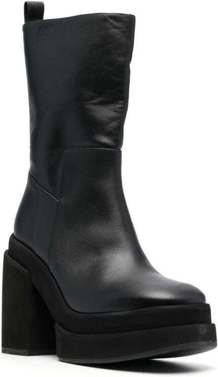 Paloma Barceló platform leather boots Black