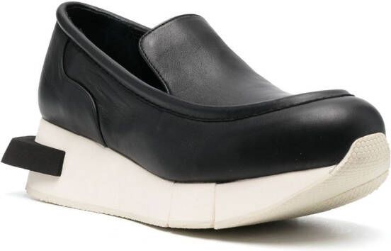 Paloma Barceló platform wedge-sole loafers Black