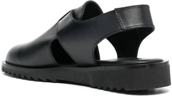 Paraboot Adriatic 3mm leather sandals Black