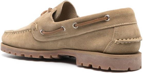 Paraboot Barth suede boat shoes Neutrals