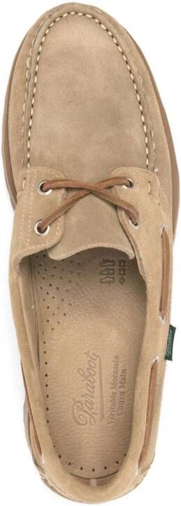 Paraboot Barth suede boat shoes Neutrals