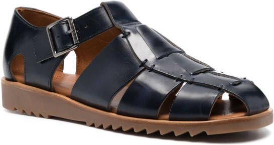 Paraboot buckle-fastening cut-out sandals Blue