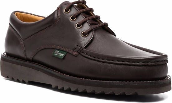Paraboot lace-up detail boat shoes Brown