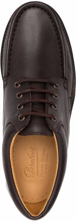 Paraboot lace-up detail boat shoes Brown