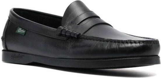 Paraboot leather penny loafers Black