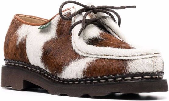 Paraboot Michael calf hair lace-up shoes Brown