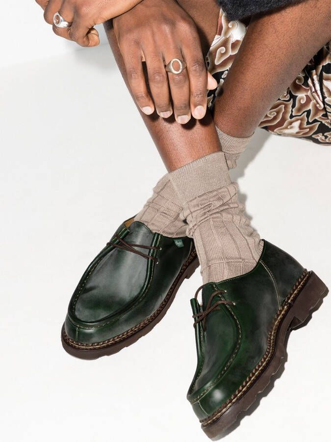 Paraboot Michael Lisse leather lace-up shoes Green