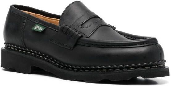 Paraboot Orsay leather moccassin loafers Black