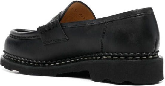 Paraboot Orsay leather moccassin loafers Black