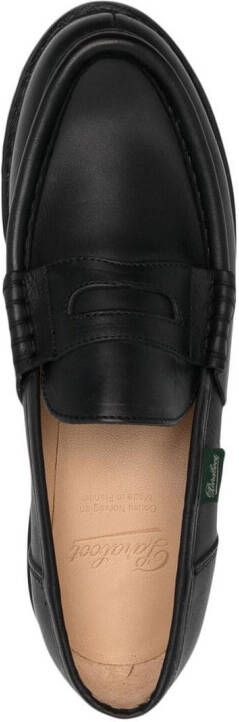 Paraboot Orsay leather moccassin loafers Black