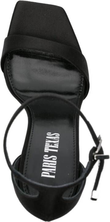 Paris Texas 100mm silk sandals Black
