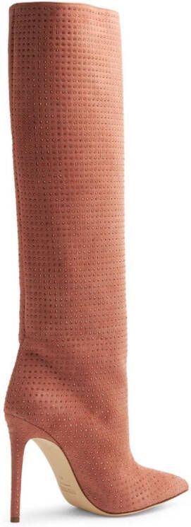Paris Texas 105mm crystal-embellished leather boots Pink