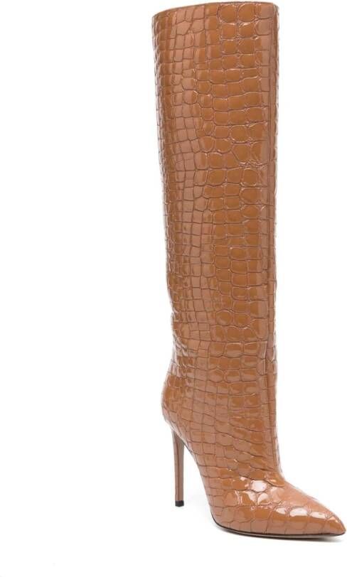 Paris Texas 105mm knee-high leather boot Brown