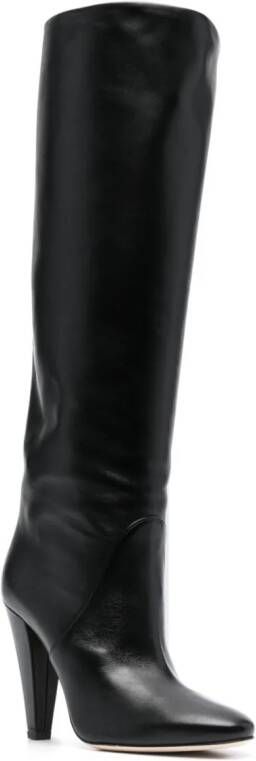 Paris Texas 105mm knee-length leather boots Black